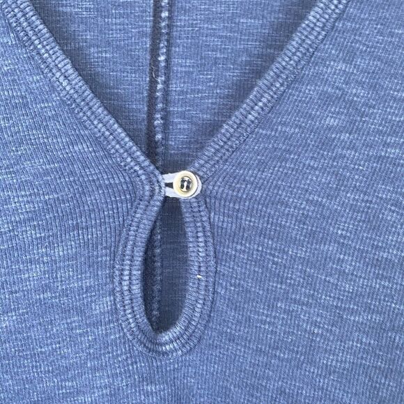 Free People Indigo Navy Blue Tate Layering Keyhole Tee PS - Picture 10 of 15